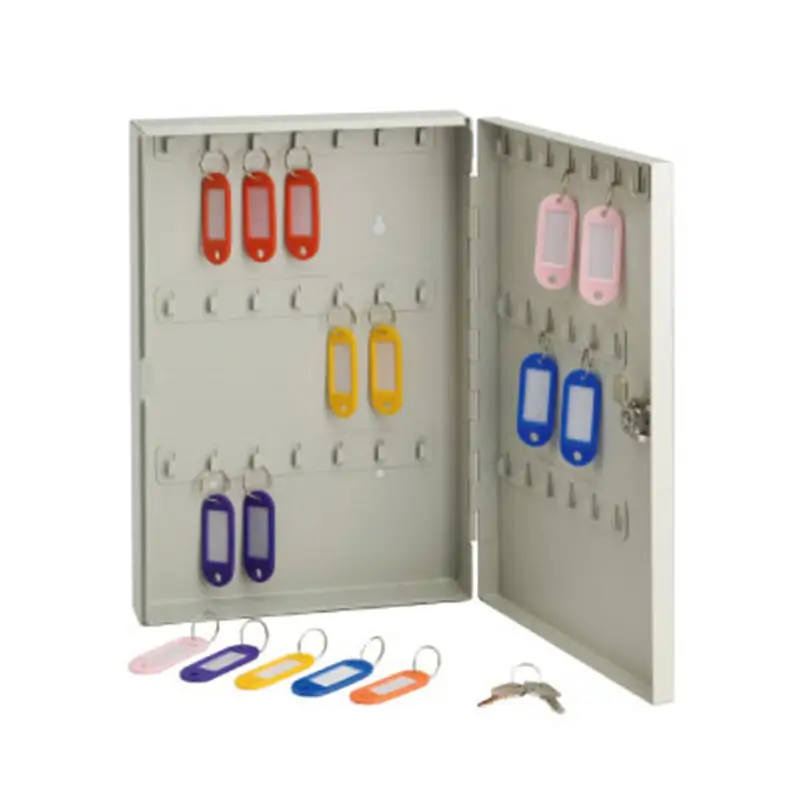 Lockable wall mount key cabinet square edges 40 keys