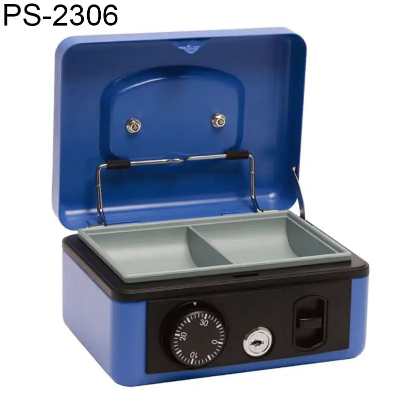 6" push botton open dial lock cash box