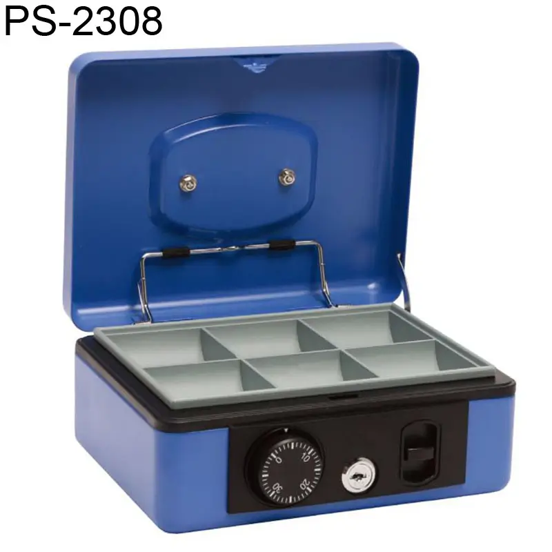 8" push botton open dial cash box