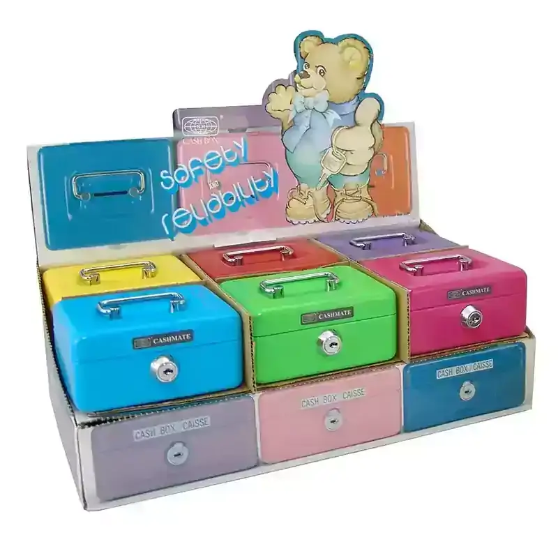 5" mini cash box with coin slot and tray